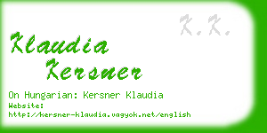 klaudia kersner business card